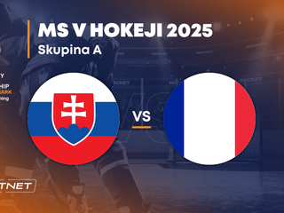 Slovensko - Francúzsko: ONLINE prenos zo zápasu na MS v hokeji 2025 vo Švédsku a Dánsku.