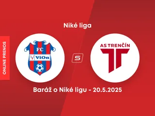 FC ViOn Zlaté Moravce - AS Trenčín: ONLINE prenos z 1. zápasu baráže o Niké ligu.