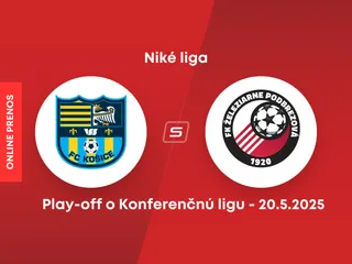 FC Košice - FK Železiarne Podbrezová: ONLINE prenos zo semifinále play-off o Konferenčnú ligu.