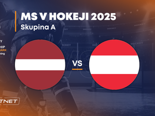 Lotyšsko - Rakúsko: ONLINE prenos zo zápasu na MS v hokeji 2025 vo Švédsku a Dánsku.