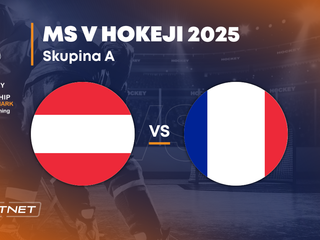 Rakúsko - Francúzsko: ONLINE prenos zo zápasu na MS v hokeji 2025 vo Švédsku a Dánsku.