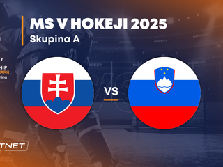 Slovensko - Slovinsko: ONLINE prenos zo zápasu na MS v hokeji 2025 vo Švédsku a Dánsku.