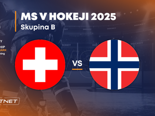 Švajčiarsko - Nórsko: ONLINE prenos zo zápasu na MS v hokeji 2025 vo Švédsku a Dánsku.