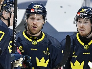 Švédski hokejisti na turnaji České hokejové hry 2025.