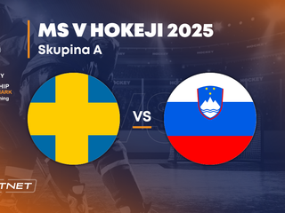 Švédsko - Slovinsko: ONLINE prenos zo zápasu na MS v hokeji 2025 vo Švédsku a Dánsku.
