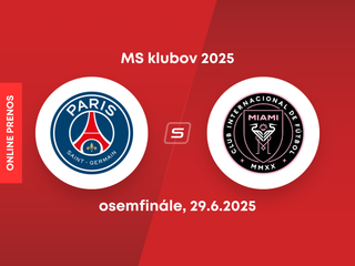 Paríž St. Germain - Inter Miami: ONLINE prenos zo zápasu osemfinále MS klubov 2025. 