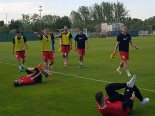 Futbalisti ŠKF Sereď v letnej príprave.