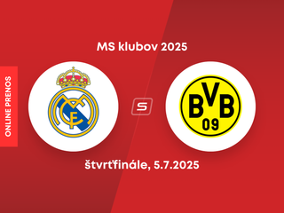 Real Madrid - Borussie Dortmund: ONLINE prenos zo zápasu MS klubov 2025.