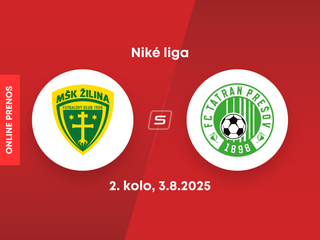 MŠK Žilina - FC Tatran Prešov: ONLINE prenos zo zápasu 2. kola Niké ligy.