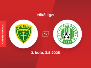 MŠK Žilina - FC Tatran Prešov: ONLINE prenos zo zápasu 2. kola Niké ligy.