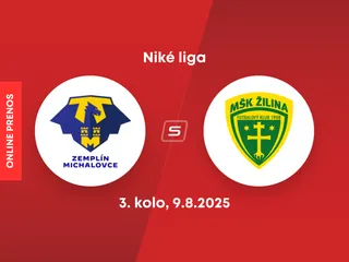 MFK Zemplín Michalovce - MŠK Žilina: ONLINE prenos zo zápasu 3. kola Niké ligy.