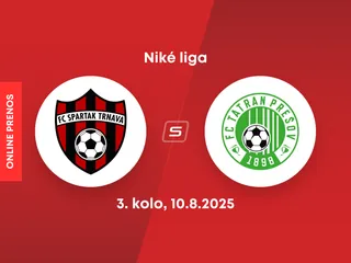 FC Spartak Trnava - FC Tatran Prešov: ONLINE prenos zo zápasu 3. kola Niké ligy.