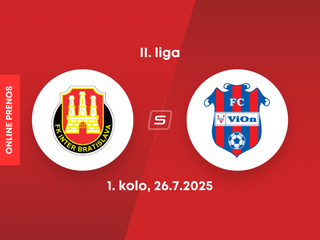 FK Inter Bratislava - FC ViOn Zlaté Moravce: ONLINE prenos zo zápasu 1. kola II. ligy.