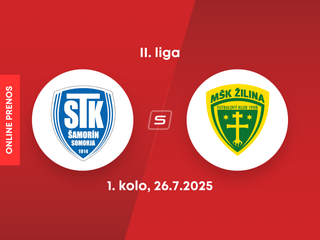 FC ŠTK 1914 Šamorín - MŠK Žilina B: ONLINE prenos zo zápasu 1. kola II. ligy.