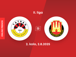 MFK Tatran Liptovský Mikuláš - FK Inter Bratislava: ONLINE prenos zo zápasu 2. kola II. ligy.