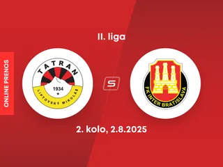 MFK Tatran Liptovský Mikuláš - FK Inter Bratislava: ONLINE prenos zo zápasu 2. kola II. ligy.