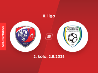 MFK Zvolen - FK Pohronie: ONLINE prenos zo zápasu 2. kola II. ligy.