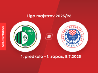 AC Virtus - Zrinjski Mostar: ONLINE prenos zo zápasu 1. predkola Ligy majstrov.