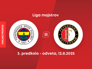 Fenerbahce SK - Feyenoord Rotterdam: ONLINE prenos z 3. predkola Ligy majstrov.
