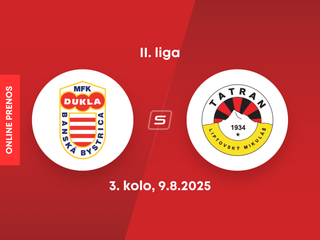 MFK Dukla Banská Bystrica - MFK Tatran Liptovský Mikuláš: ONLINE prenos zo zápasu 3. kola II. ligy.