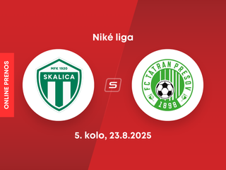 MFK Skalica - FC Tatran Prešov: ONLINE prenos zo zápasu 5. kola Niké ligy.