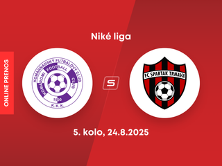 KFC Komárno - FC Spartak Trnava: ONLINE prenos zo zápasu 5. kola Niké ligy.