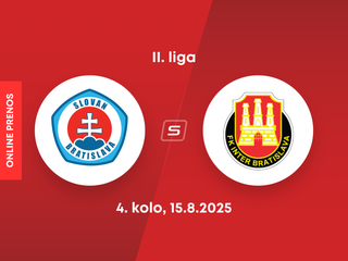 ŠK Slovan Bratislava B - FK Inter Bratislava: ONLINE prenos zo zápasu 4. kola II. ligy.