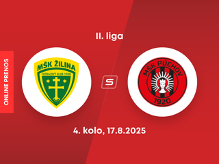 MŠK Žilina B - MŠK Púchov: ONLINE prenos zo zápasu 4. kola II. ligy.