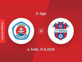 ŠK Slovan Bratislava B - FC ViOn Zlaté Moravce: ONLINE prenos zo zápasu 6. kola II. ligy.
