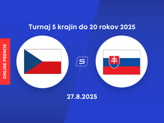 Česko - Slovensko: ONLINE prenos zo zápasu Turnaja 5 krajín do 20 rokov 2025.