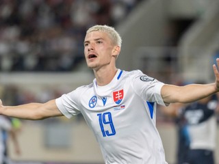 Tomáš Rigo (Slovensko) sa teší z gólu počas zápasu A-skupiny európskej kvalifikácie MS 2026 vo futbale Luxembursko - Slovensko. 