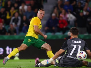 Momentka zo zápasu Žilina - ŠK Slovan Bratislava