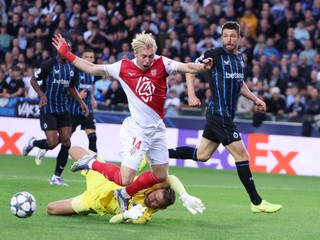 Momentka zo zápasu Bruggy - Monaco