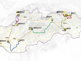 Celková trasa cyklistických pretekov Okolo Slovenska 2025.