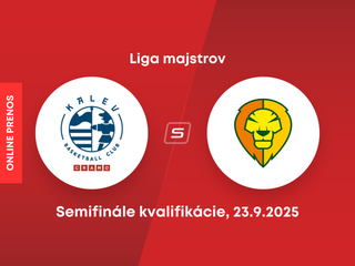 Kalev/Cramo - Patrioti Levice: LIVE STREAM zo semifinále kvalifikácie Ligy majstrov.