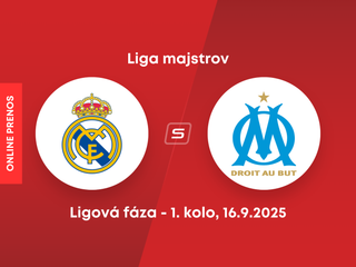 Real Madrid - Olympique Marseille: ONLINE prenos zo zápasu 1. kola ligovej fázy Ligy majstrov. 