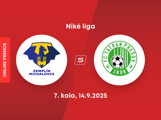 MFK Zemplín Michalovce - FC Tatran Prešov: ONLINE prenos zo zápasu 7. kola Niké ligy.