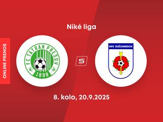 FC Tatran Prešov - MFK Ružomberok: ONLINE prenos zo zápasu 8. kola Niké ligy.