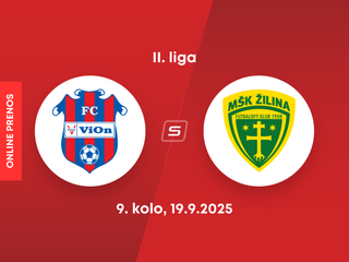FC ViOn Zlaté Moravce - MŠK Žilina B: ONLINE prenos zo zápasu 9. kola II. ligy.