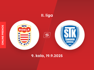 MFK Dukla Banská Bystrica - FC ŠTK 1914 Šamorín: ONLINE prenos zo zápasu 9. kola II. ligy.