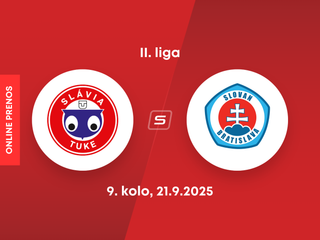 Slávia TU Košice - ŠK Slovan Bratislava B: ONLINE prenos zo zápasu 9. kola II. ligy.