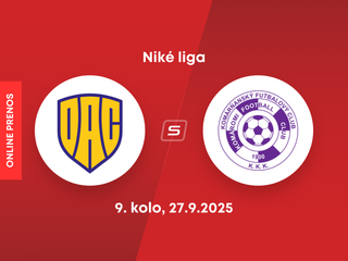 FC DAC Dunajská Streda - KFC Komárno: ONLINE prenos zo zápasu 9. kola Niké ligy.