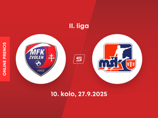 MFK Zvolen - MŠK Považská Bystrica: ONLINE prenos zo zápasu 10. kola II. ligy.