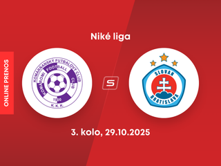 KFC Komárno - ŠK Slovan Bratislava: ONLINE prenos zo zápasu 3. kola Niké ligy.