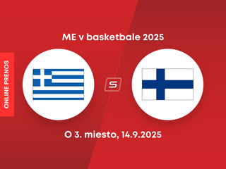 Grécko - Fínsko: ONLINE prenos zo zápasu o 3. miesto ME v basketbale 2025. 