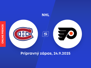 Montreal Canadiens - Philadelphia Flyers: ONLINE prenos z prípravného zápasu NHL.