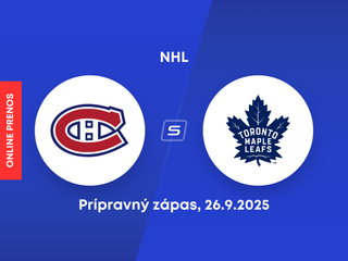 Montreal Canadiens - Toronto Maple Leafs: ONLINE prenos z prípravného zápasu NHL.
