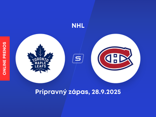 Toronto Maple Leafs - Montreal Canadiens: ONLINE prenos z prípravného zápasu NHL.