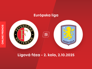 Feyenoord Rotterdam - Aston Villa: ONLINE prenos zo zápasu Európskej ligy.