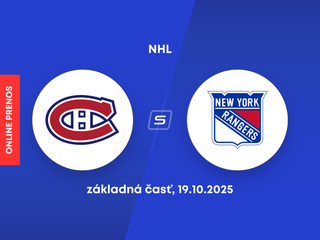 Montreal Canadiens - New York Rangers: ONLINE prenos zo zápasu NHL.